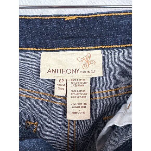 Antthony Originals Womens Bootcut Jeans Size 6P Dark Wash Cotton Blend - Picture 3 of 4